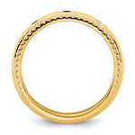 14K 3 Birthstone and Diamond Mother's Ring Semi-mount view