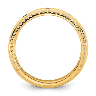 14K 3 Birthstone and Diamond Mother's Ring Semi-mount
