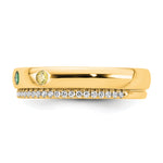 14K 4 Birthstone and Diamond Mother's Ring Semi-mount view