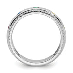 14K WG 5 Birthstone and Diamond Mother's Ring Semi-mount view