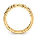 14K 5 Birthstone and Diamond Mother's Ring Semi-mount view