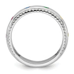 14K WG 6 Birthstone and Diamond Mother's Ring Semi-mount view