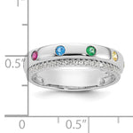 14K WG 6 Birthstone and Diamond Mother's Ring Semi-mount view