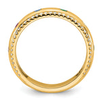 14K 6 Birthstone and Diamond Mother's Ring Semi-mount view