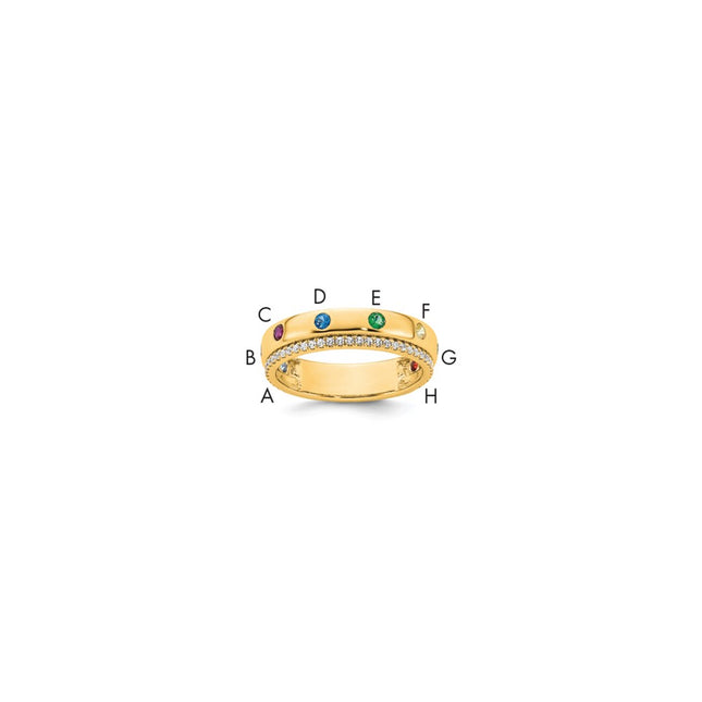 14k Yellow Gold Rings Style XMR103 - Classique Jewelry Inc.