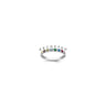 14k White Gold Genuine 8 Birthstone Mother's Ring
