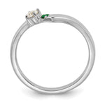 14K WG 1 Birthstone with Diamond Mother's Semi- Mount view