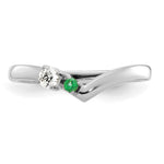 14K WG 1 Birthstone with Diamond Mother's Semi- Mount view