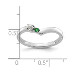 14K WG 1 Birthstone with Diamond Mother's Semi- Mount view