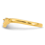 14K 1 Birthstone with Diamond Mother's Ring Semi-mount view