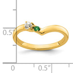 14K 1 Birthstone with Diamond Mother's Ring Semi-mount view