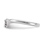 14K WG 3 Birthstone with Diamond with Mother's Ring Semi-mount view