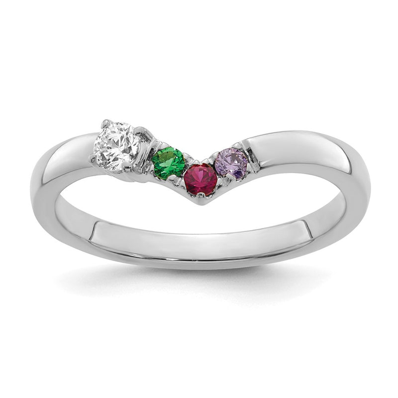 14K gold diamond birthstone ring
