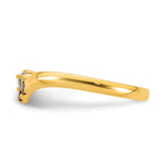 14K 3 Birthstone with Diamond Mother's Ring Semi-mount view