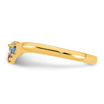 14K 4 Birthstone with Diamond Mother's Ring Semi-mount view