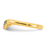 14K 5 Birthstone with Diamond Mother's Ring Semi-mount view