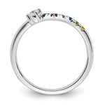 14K WG 6 Birthstone with Diamond with Mother's Ring Semi-mount view