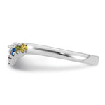 14K WG 6 Birthstone with Diamond with Mother's Ring Semi-mount view