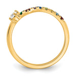 14K 8 Birthstone with Diamond Mother's Ring Semi-mount view