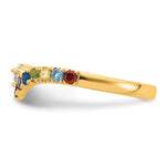 14K 8 Birthstone with Diamond Mother's Ring Semi-mount view