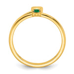 14K Heart with 1 Birthstone Mother's Ring Mounting view