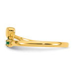14K Heart with 1 Birthstone Mother's Ring Mounting view