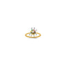 14k 7 Birthstone Flower with Diamond Mother's Ring Semi-mount