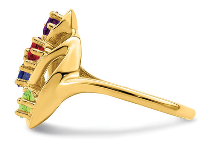 14K Genuine 4 Stone Mother's Ring