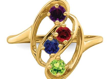 14K Genuine 4 Stone Mother's Ring