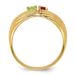 14K 2 Synthetic Stone Family Ring view