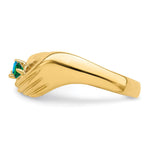 14K 2 Synthetic Stone Family Ring view