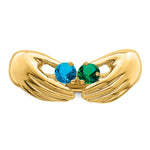 14K 2 Synthetic Stone Family Ring view