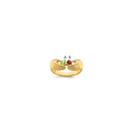 14K 2 Synthetic Stone Family Ring view