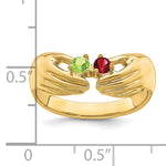 14K 2 Synthetic Stone Family Ring view