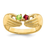 14K 2 Synthetic Stone Family Ring view
