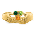 14K 3 Synthetic Stone Family Ring view