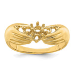 14K 4 Synthetic Stone Family Ring view