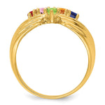 14K 5 Synthetic Stone Family Ring view
