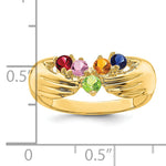 14K 5 Synthetic Stone Family Ring view