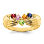 14K 5 Synthetic Stone Family Ring view