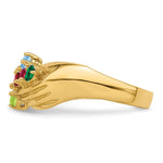 14K 6 Synthetic Stone Family Ring view