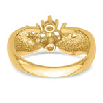 14K 6 Synthetic Stone Family Ring view