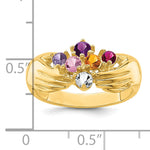 14K 6 Synthetic Stone Family Ring view