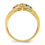14K 7 Synthetic Stone Family Ring view