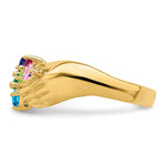 14K 7 Synthetic Stone Family Ring view