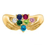 14K 7 Synthetic Stone Family Ring view