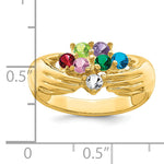 14K 7 Synthetic Stone Family Ring view