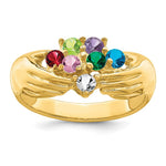 14K 7 Synthetic Stone Family Ring view