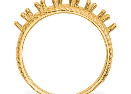 14k Polished 7-Stone Mothers Ring Mounting