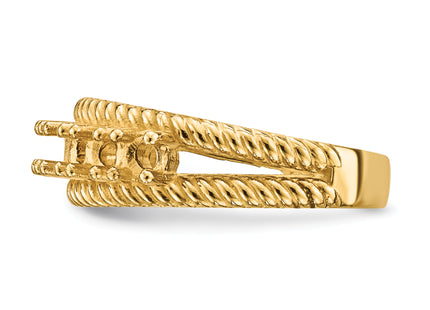 14k Polished 7-Stone Mothers Ring Mounting
